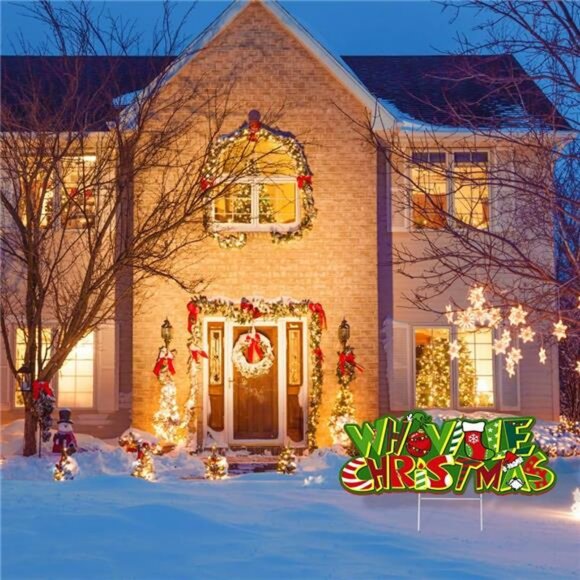 Christmas Yard Sign Decorations 1pcs Whoville Christmas Lawn Garden Pathway Sign - Picture 6 of 8